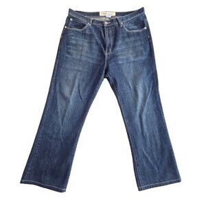 Chams Premium Jeans Men's 38x30 Whiskered Y2K Straight Flap Pocket Wide Leg‎ EUC
